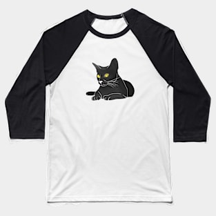 Black Cat Baseball T-Shirt